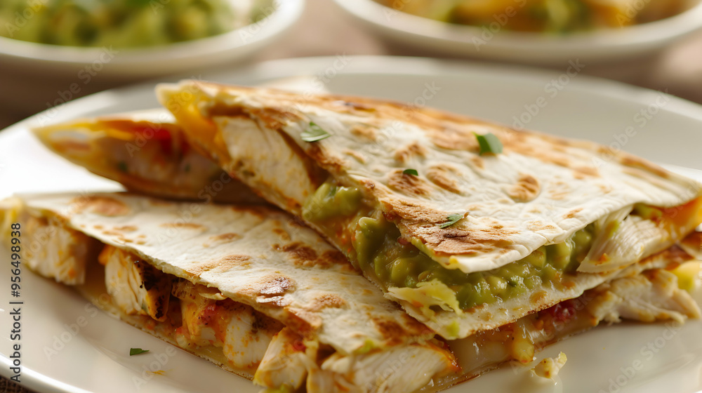 Chicken Quesadillas With Guacamole Styl Chicken Quesadillas With Guacamole Styl