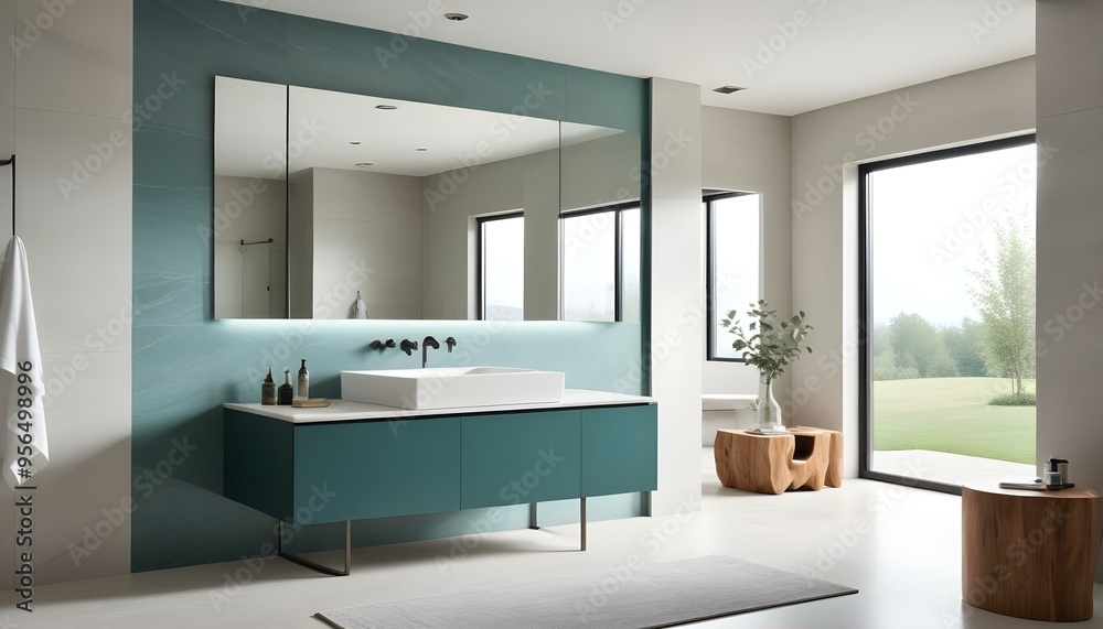 Fototapeta premium Photo interior modern design room 3d illustration