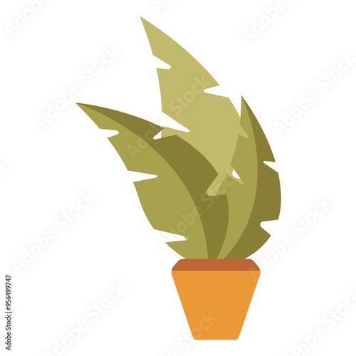 Indoor Potted Plants Illustration