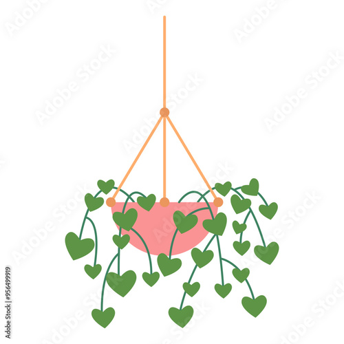 Indoor Potted Ivy Plants Illustration perfect for your design needs, for posters, patterns, borders, and backgrounds related to flowers and plants