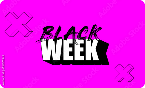 black week friday sale marketing advertising pink