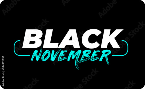 black november friday sale marketing advertising blue