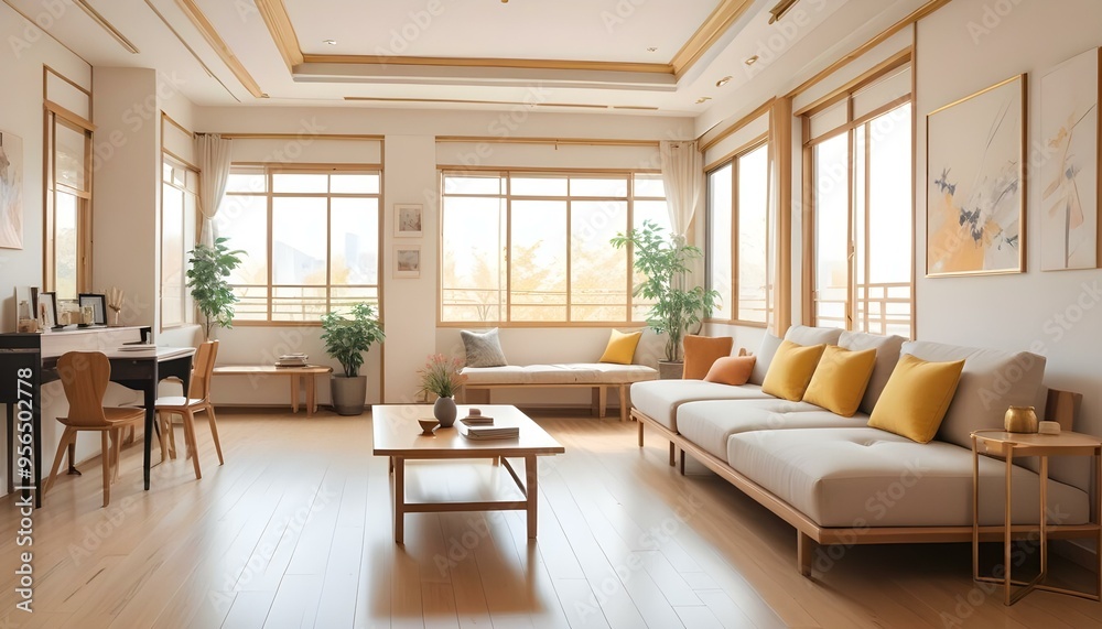 Photo interior modern design room 3d illustration Photo interior modern design room 3d illustration
