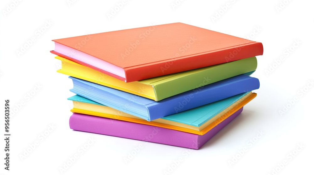 Stack of colorful books isolated on white background. Stack of colorful books isolated on white background.