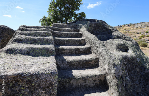 Sacrificial Altar in The Celtic settlement called Fort of Ulaca in Sierra de la Paramera