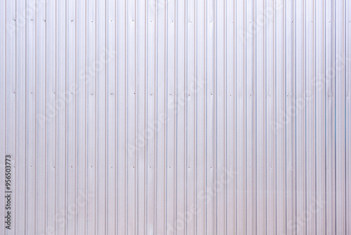 Aluminium Sheet metal Corrugated Silver Steel Exterior Wall Texture Background, Construction Material Backdrop 