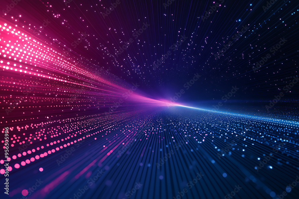 Dynamic abstract image of vibrant light trails and colorful particles converging towards a bright center, symbolizing speed and energy Dynamic abstract image of vibrant light trails and colorful particles converging towards a bright center, symbolizing speed and energy