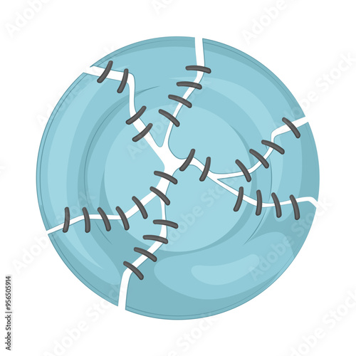 Illustration of sewn plate