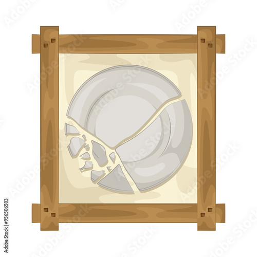 Illustration of broken plate 