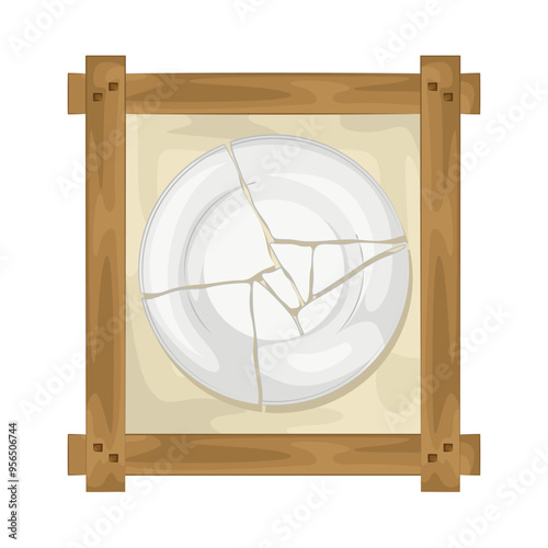 Illustration of broken plate 