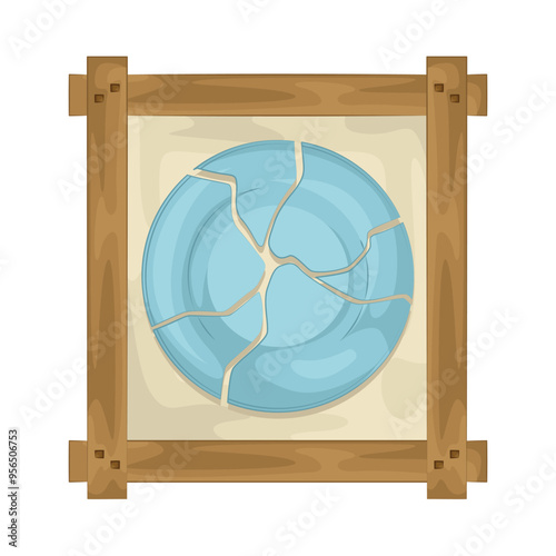 Illustration of broken plate 