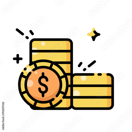 Stack of gold coins with dollar sign suitable for finance blogs, investment websites, moneysaving articles, and business presentations.