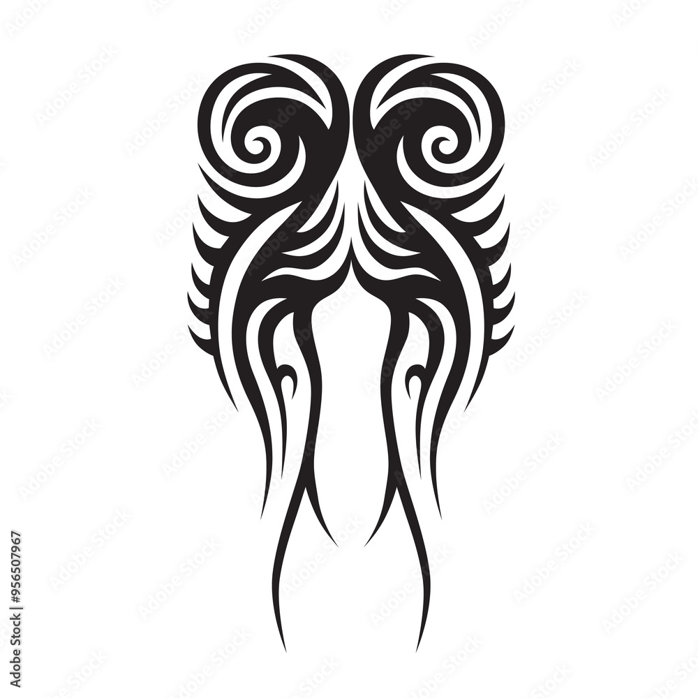 Naklejka premium Tattoo designs. Tattoo tribal vector designs. Art tribal tattoo.