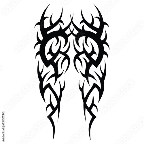 Tattoo designs. Tattoo tribal vector designs. Art tribal tattoo.