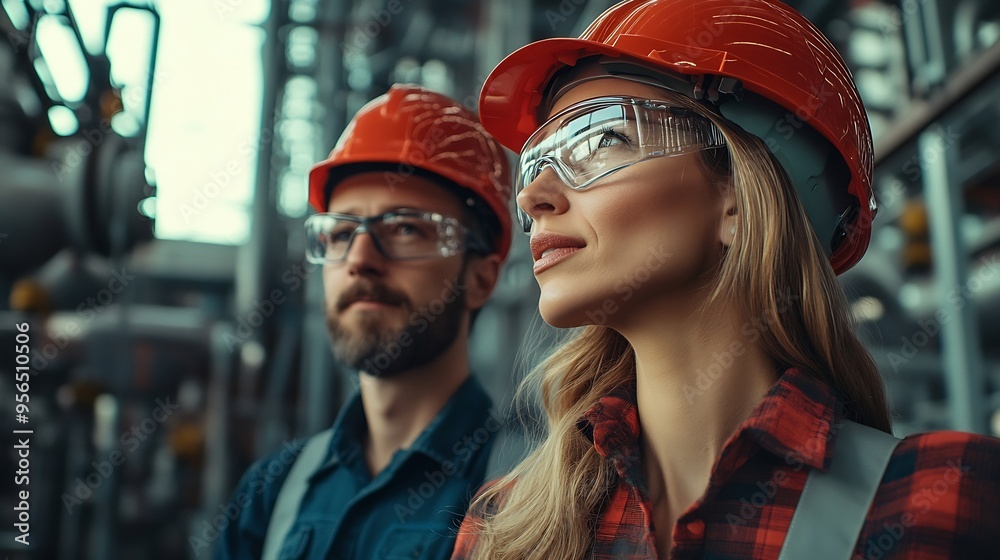 Male and female engineers collaborate with other stakeholders including suppliers and customers to ensure the success of the industrial business and its products : Generative AI Male and female engineers collaborate with other stakeholders including suppliers and customers to ensure the success of the industrial business and its products : Generative AI