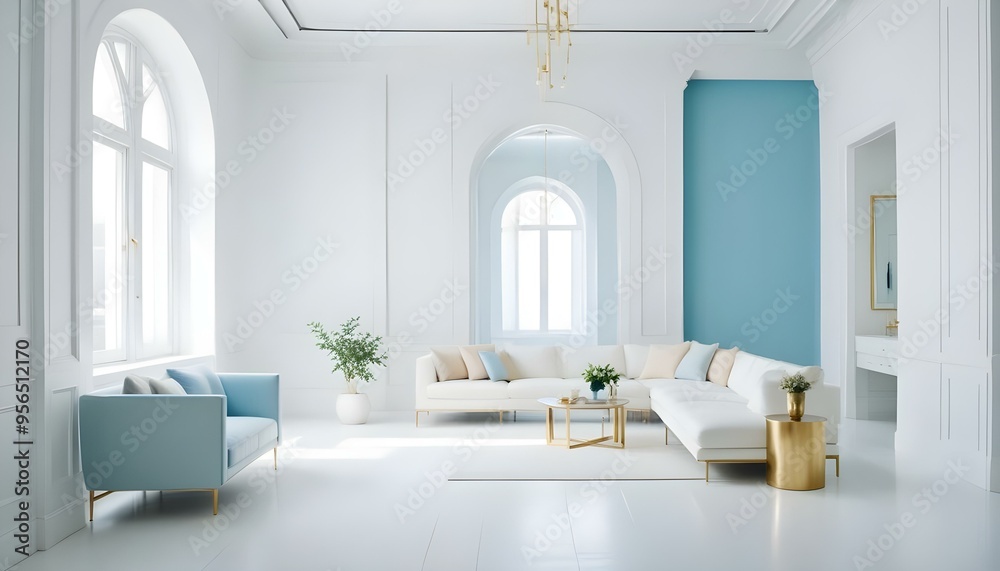 Photo interior modern design room 3d illustration Photo interior modern design room 3d illustration