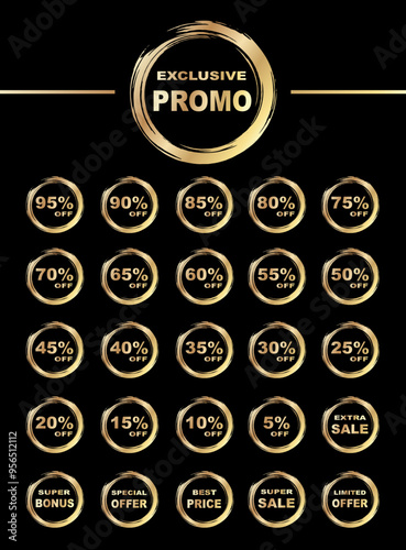 Set di risorse vettoriali per sconti, offerte speciali e promozioni sui prodotti in vendita online