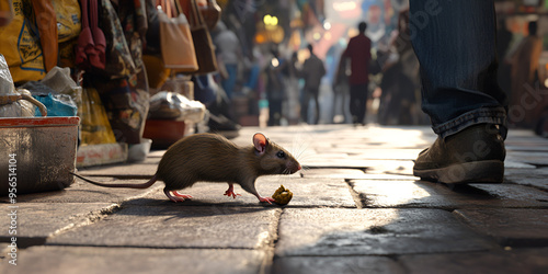 rat in the street photo