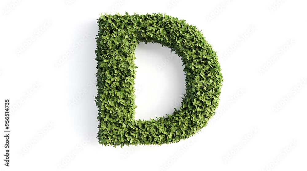 Hyper-Realistic Green Topiary Letter Hyper-Realistic Green Topiary Letter