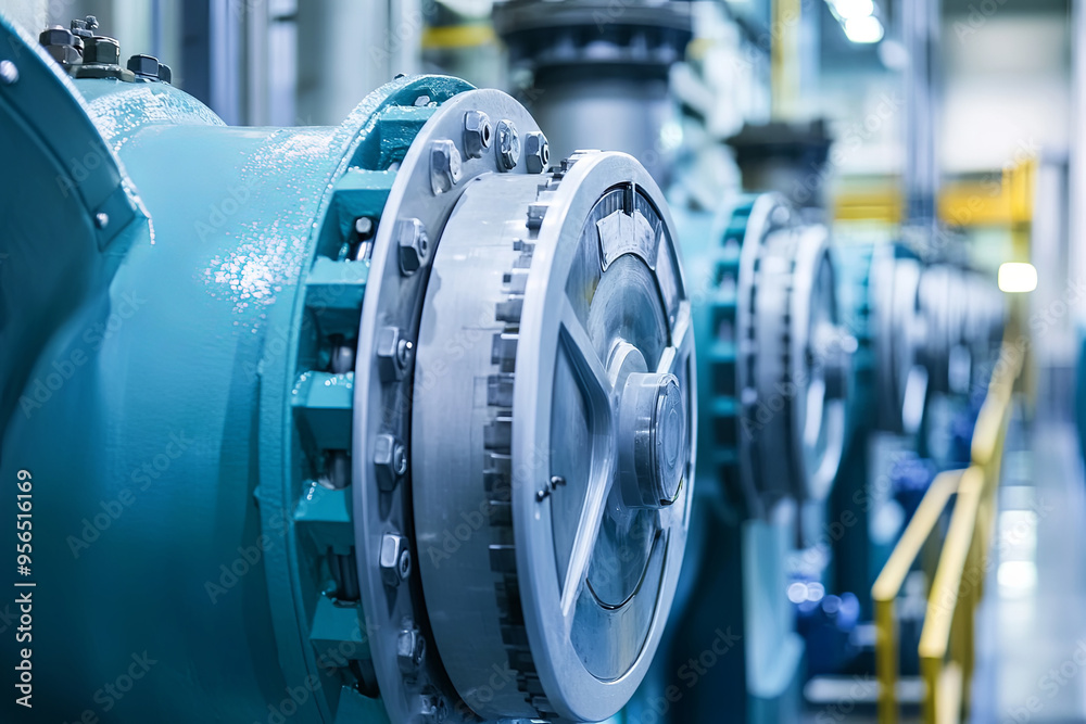 Fototapeta premium Hydroelectric power generation in a plant