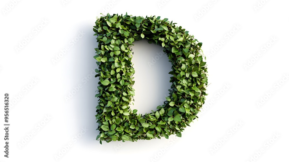 Hyper-Realistic Green Topiary Letter Hyper-Realistic Green Topiary Letter