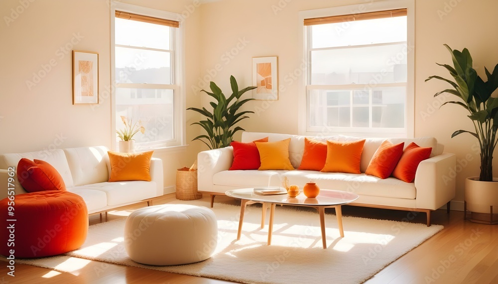 Obraz premium Photo interior modern design room 3d illustration