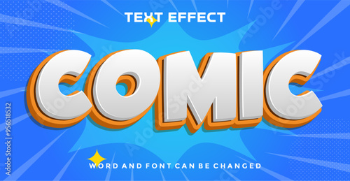 Comic editable text effect
