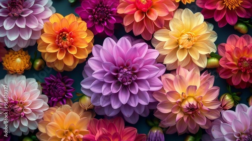Assorted Dahlia Flowers