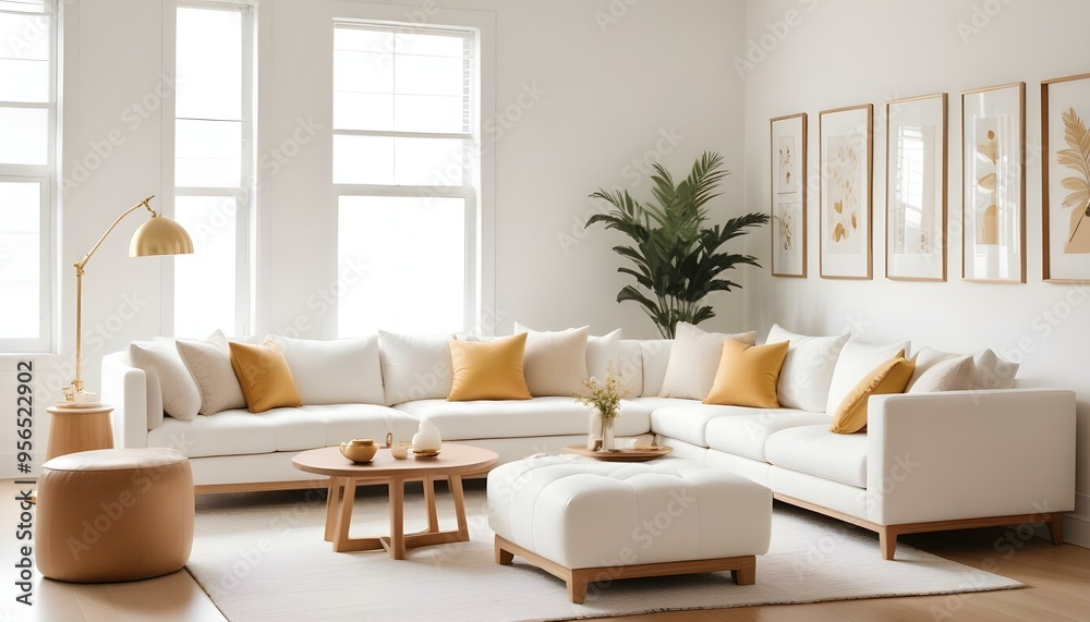 Photo interior modern design room 3d illustration Photo interior modern design room 3d illustration