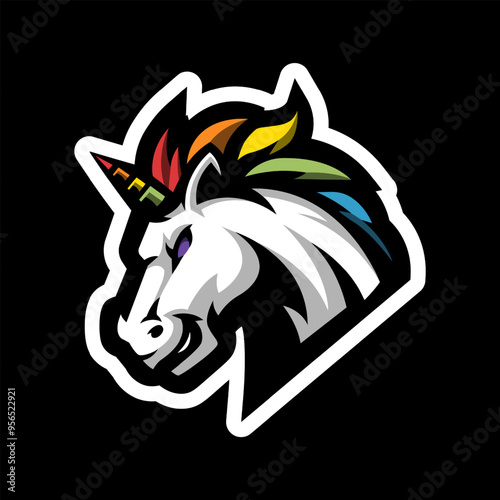 Wallpaper Mural Unicorn mascot logo Torontodigital.ca