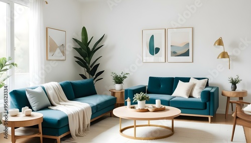 Photo interior modern design room 3d illustration