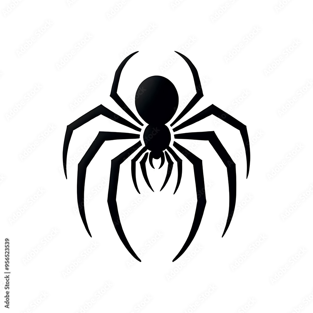 black and white spider no background, generative ai black and white spider no background, generative ai