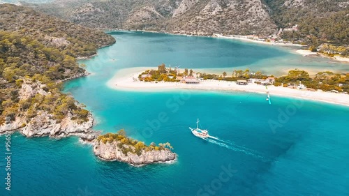 Aerial views of Fethiye Ölü deniz, turkey