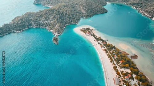Aerial views of Fethiye Ölü deniz, turkey