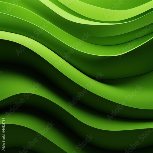 Green panel wavy seamless texture paper texture background with design wave smooth light pattern on green background softness soft greenish shade 