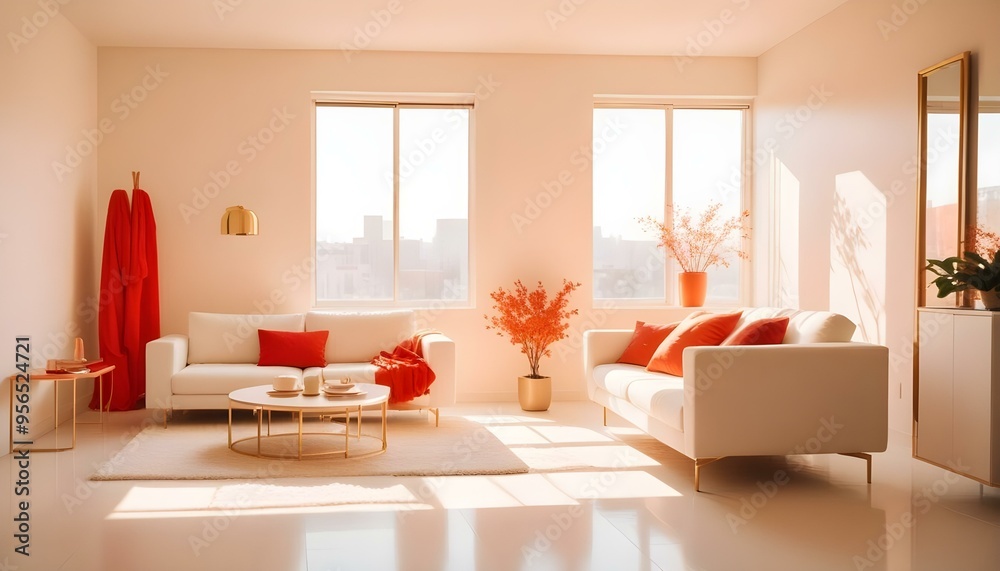 Photo interior modern design room 3d illustration