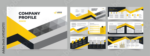 company profile landscape company profile layout corporate business profile design