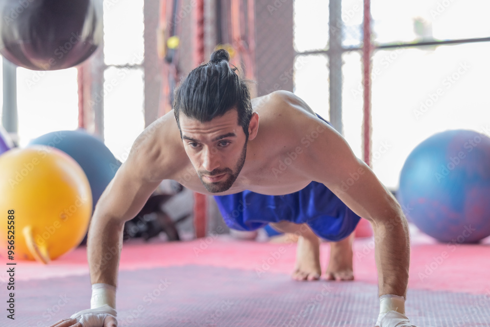 Fototapeta premium Focused Boxer Training