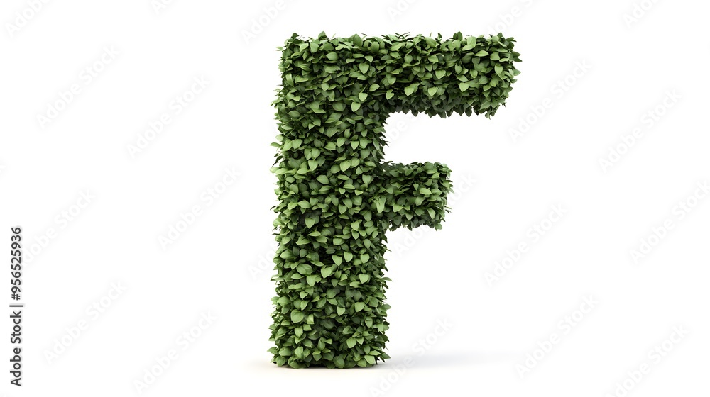 Hyper-Realistic Green Topiary Letter Hyper-Realistic Green Topiary Letter