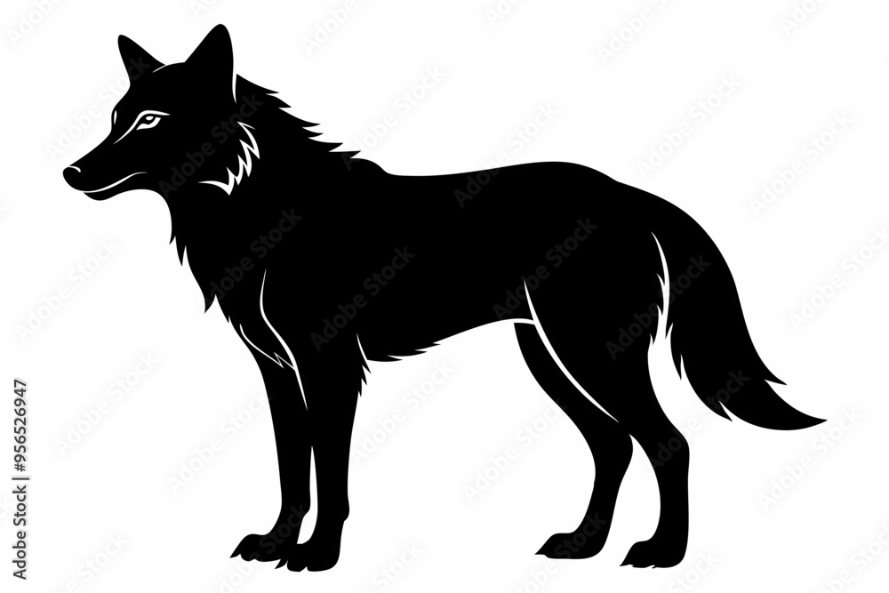 Wolf silhouette, Wolf icon, Wolf Svg, Wolf vector illustration
Wolf silhouette, Wolf icon, Wolf Svg, Wolf vector illustration