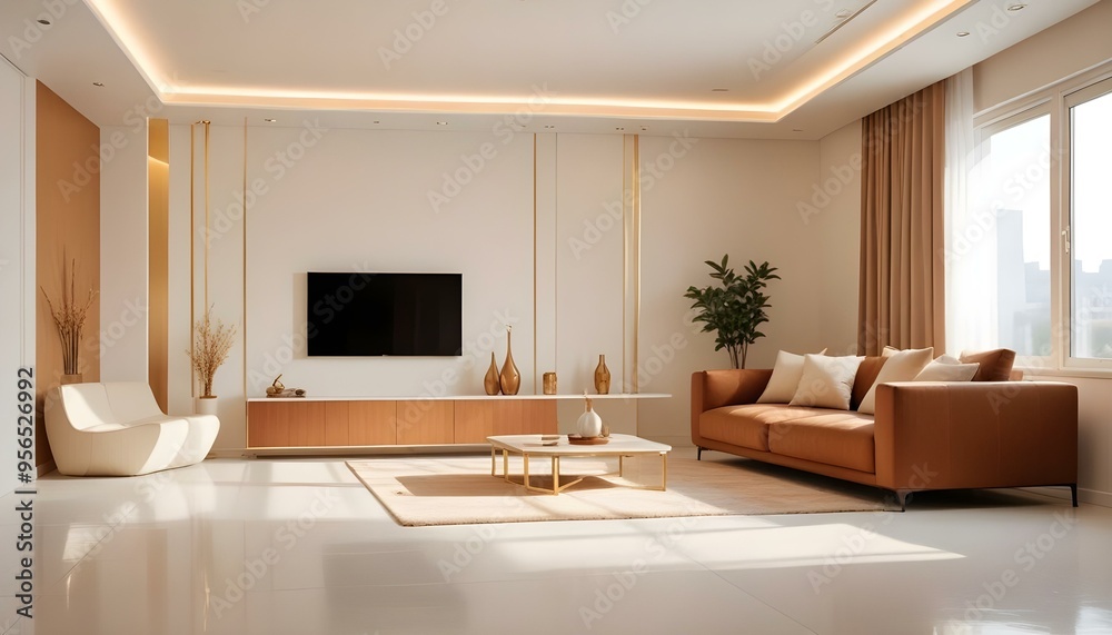 Photo interior modern design room 3d illustration Photo interior modern design room 3d illustration
