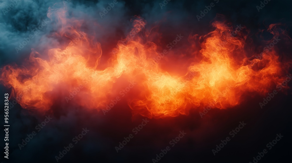 A Stunning Display of Warm Flames Against a Dark Background A Stunning Display of Warm Flames Against a Dark Background