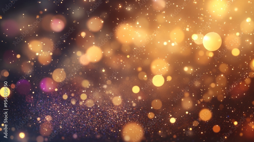 Festive background featuring vibrant bokeh and shimmering golden lights designed as a 3D cartoon rendering A vintage magic setting with colorful bokeh ideal for spring summer Christmas and New Yea Festive background featuring vibrant bokeh and shimmering golden lights designed as a 3D cartoon rendering A vintage magic setting with colorful bokeh ideal for spring summer Christmas and New Yea