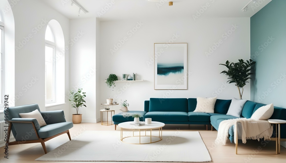 Photo interior modern design room 3d illustration Photo interior modern design room 3d illustration