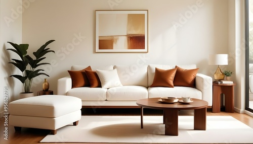 Photo interior modern design room 3d illustration