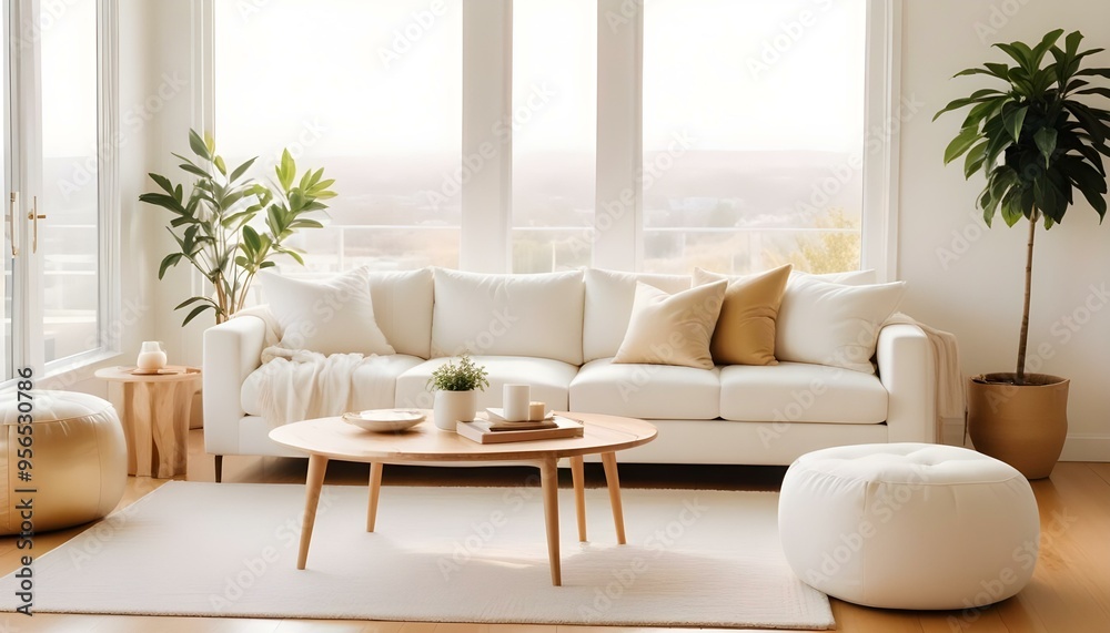 Photo interior modern design room 3d illustration Photo interior modern design room 3d illustration
