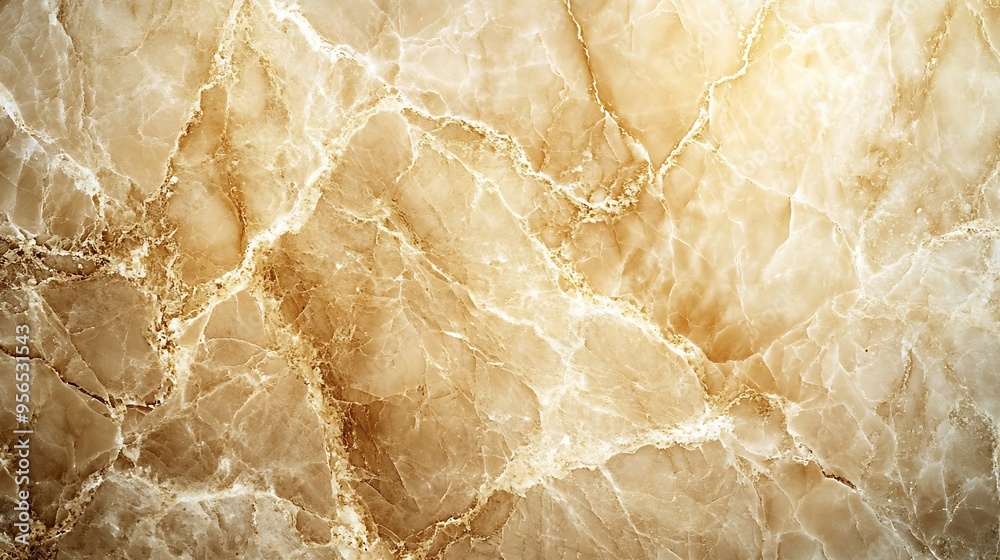 Fototapeta premium Beige marble texture with subtle veins and streaks displaying a smooth and elegant stone background : Generative AI