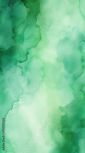 Green watercolor background texture soft abstract illustration blank empty with copy space for product design or text copyspace mock-up template for website