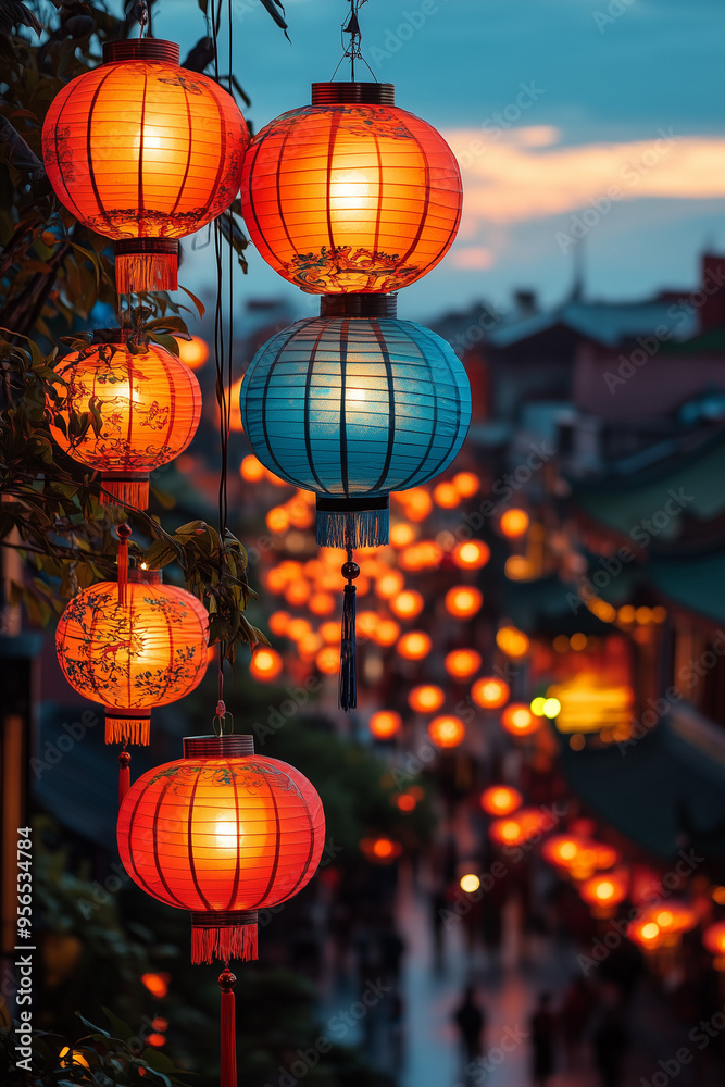 Obraz premium lampen, china, licht, asien, lampe, lampen, dekoration, erhängen, kultur, rot, nacht, festival, schläfe, feier, oriental, traditionell, papier, china town, licht, absatzmarkt, tradition, vietnam, lamp