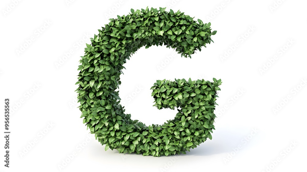 Hyper-Realistic Green Topiary Letter Hyper-Realistic Green Topiary Letter